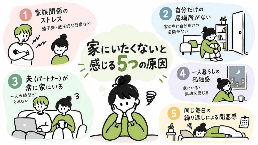 家にいたくないと感じる5つの原因