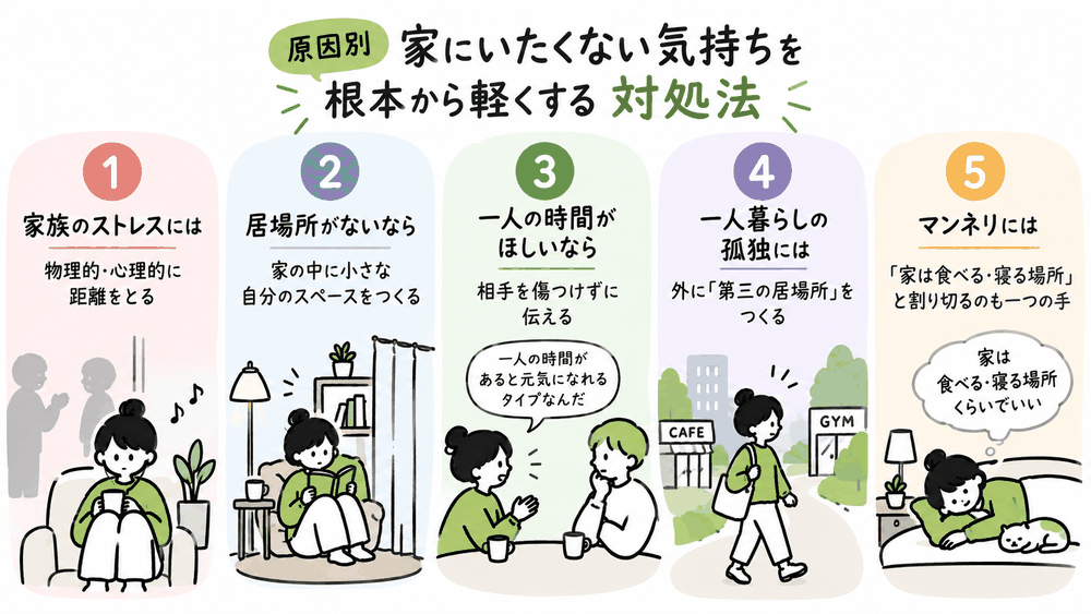 【原因別】家にいたくない気持ちを根本から軽くする対処法