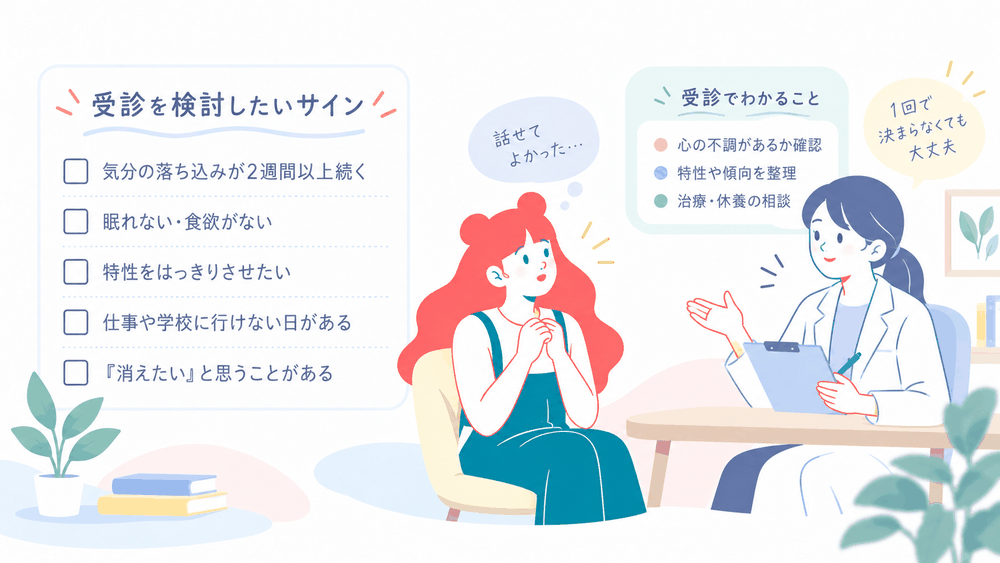 医療機関に相談する目安と受診でわかること