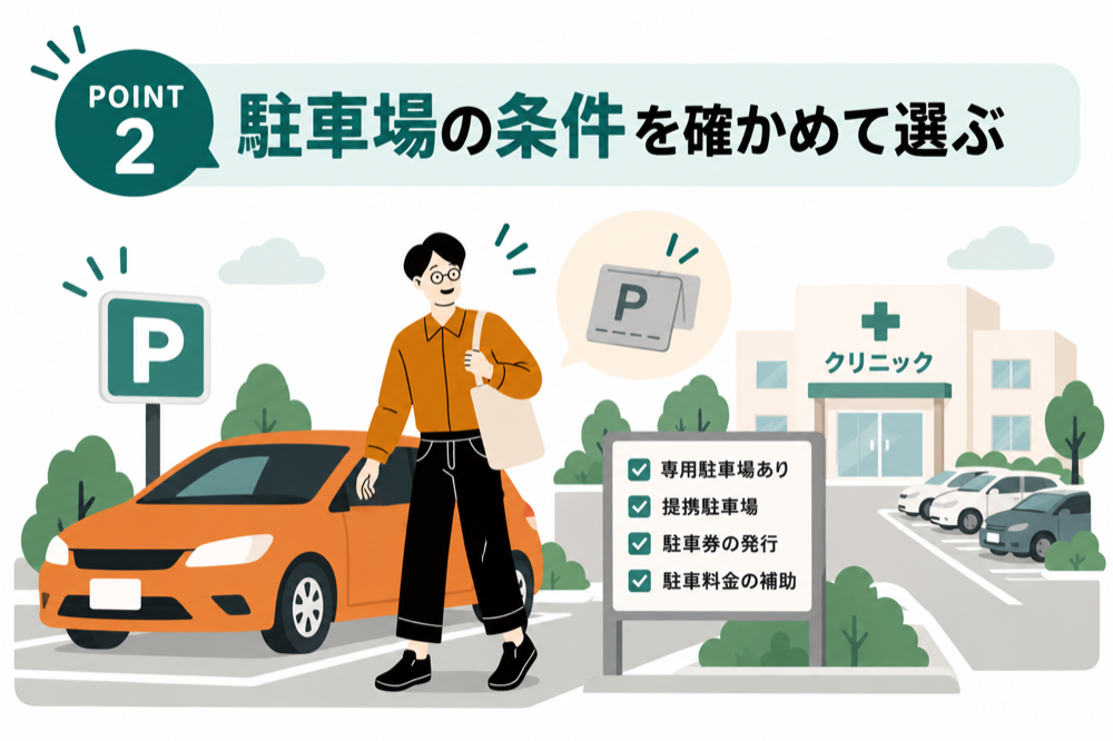 駐車場の条件を確かめて選ぶ