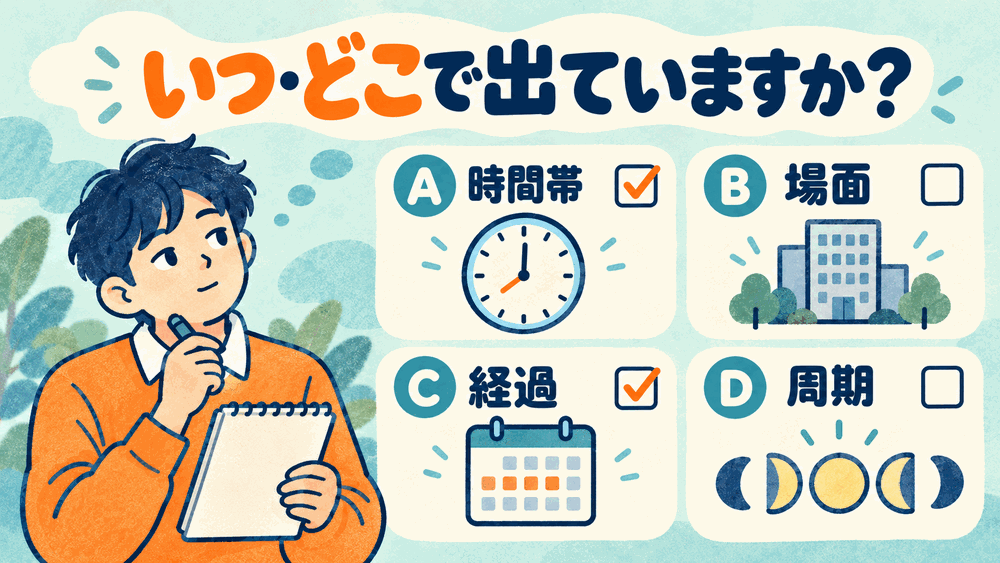 まずはセルフチェック!いつ・どんな場面で「頭のモヤ」が出ている?
