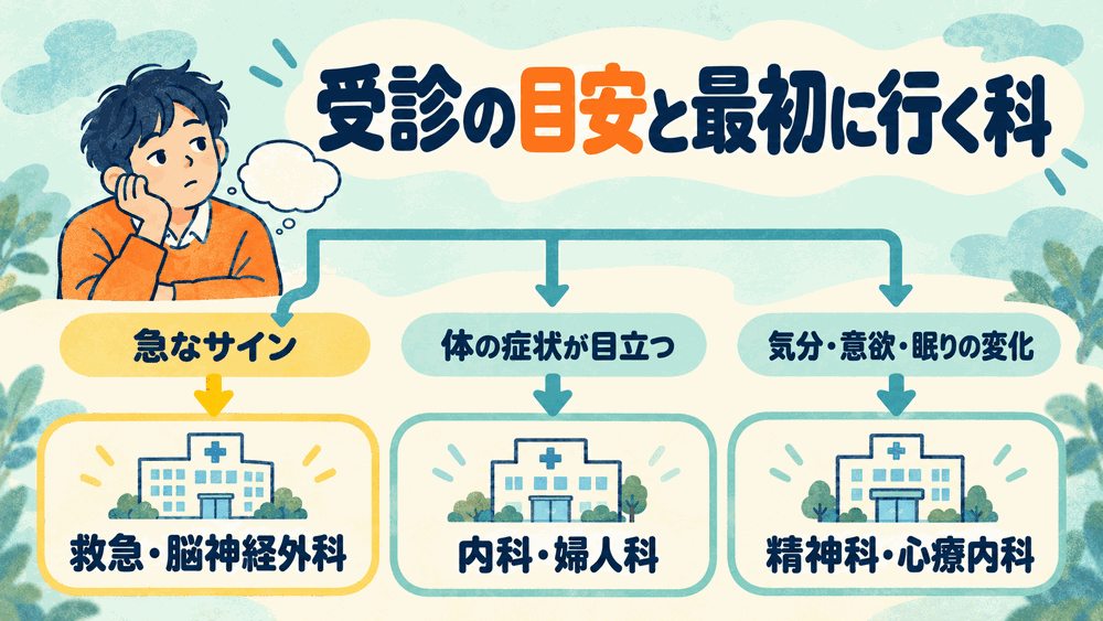 どこまで様子見でいい?受診の目安と、最初に行く科の決め方